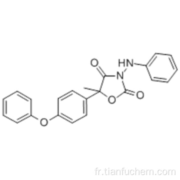 2,4-oxazolidinedione, 5-méthyl-5- (4-phénoxyphényl) -3- (phénylamino) - CAS 131807-57-3